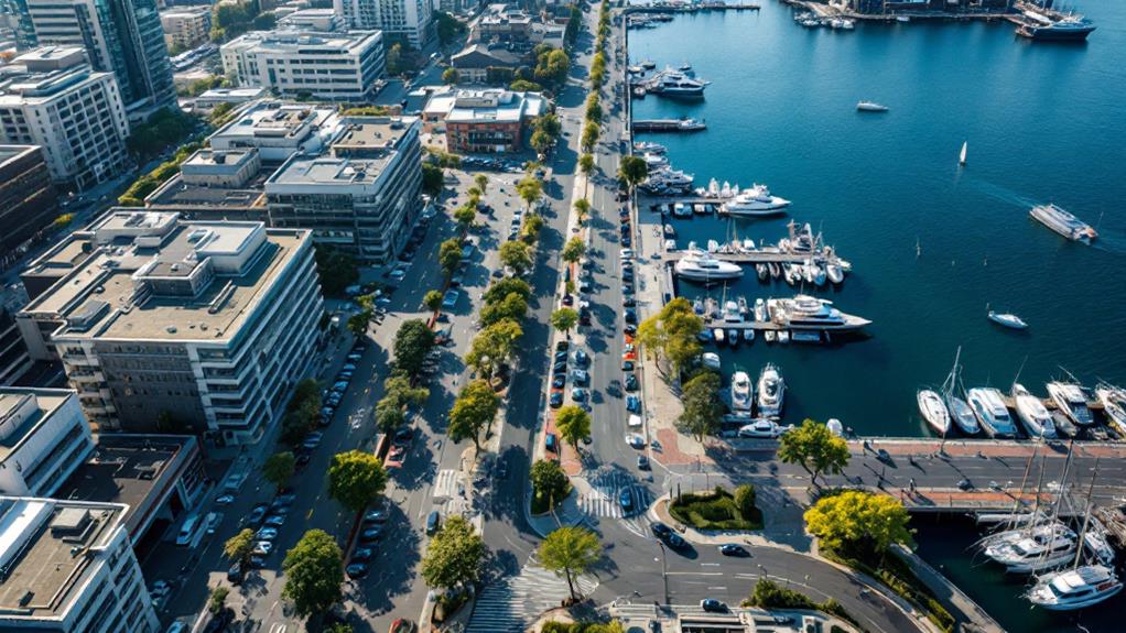 convenient parking in harbor area