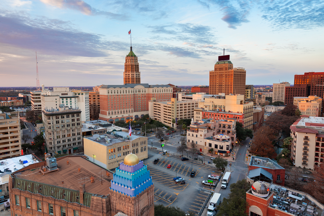 San Antonio, Texas downtown city skyline in the morning